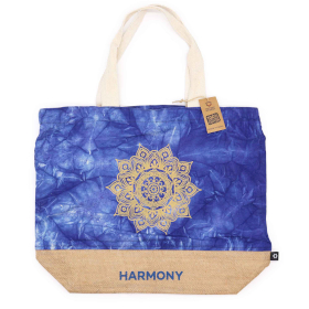 4x Všestranné Prírodné Tašky - Modré - Mandala - Harmónia