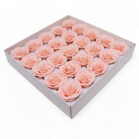 25x Mydlové Kvety pre Šikovné Ruky - Veľké (7-vrstvové) Vintage Ruža - Broskyňová