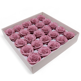 25x Mydlové Kvety pre Šikovné Ruky - Veľké (7-vrstvové) Vintage Ruža - Fialová