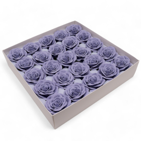25x Mydlové Kvety pre Šikovné Ruky - Veľké (7-vrstvové) Vintage Ruža - Modrá