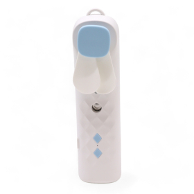 Biely Nano-Hmla Tvárový Ventilátor / Sprej - USB Nabíjateľný