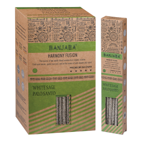 12x Vonné Tyčinky Banjara Palo Santo - Biela Šalvia